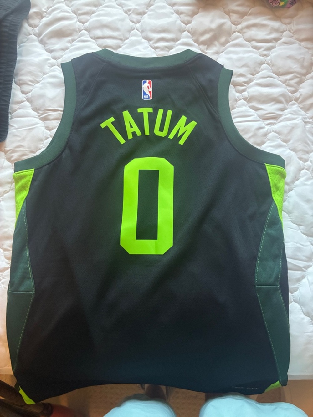 Nike Black & Neon Green Jayson Tatum NBA Jersey #0
